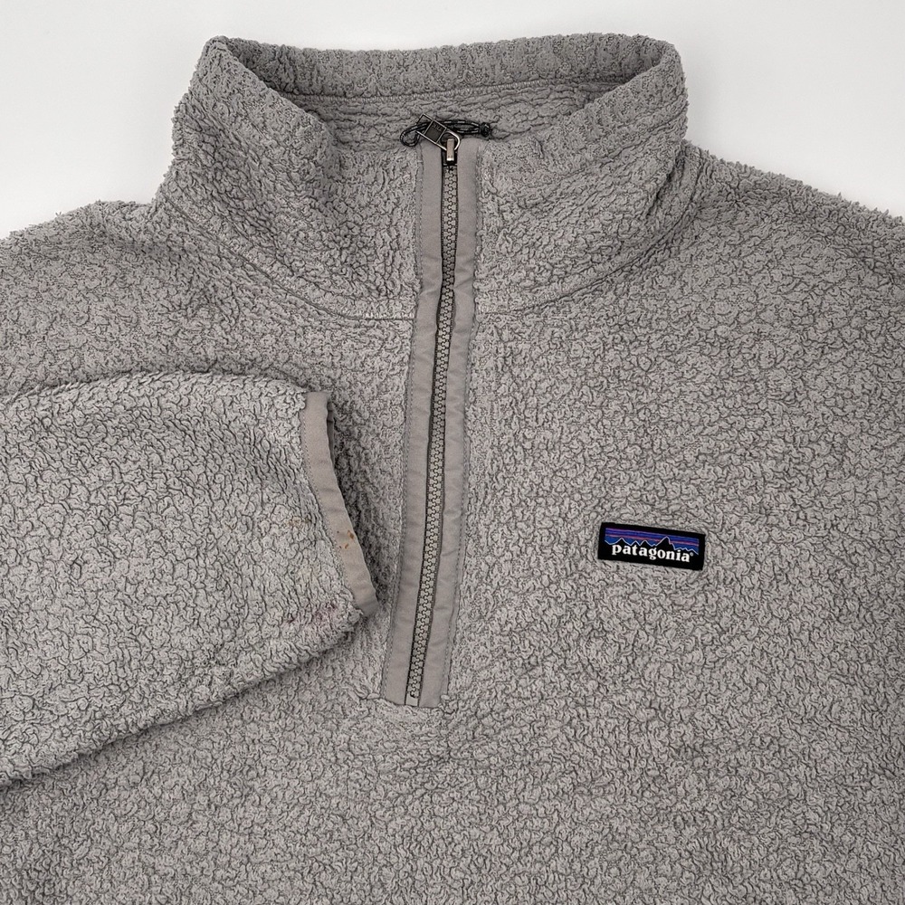 Patagonia Retro Pile Fleece Pullover XL Gray 1/4 Zip Mens Sherpa
